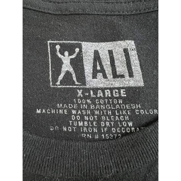 Men's Short Sleeve Cotton T-Shirt Crew Neck Muhammad Ali Boxing Ring Size XL - Picture 3 of 8